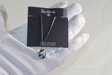 New Vintage Fred Harvey Delicate small pendant necklace inlay - Additional view 6