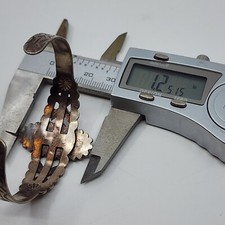 Fred Harvey Era OLD Vintage Sterling Silver & Turquoise Cuff Bracelet 6