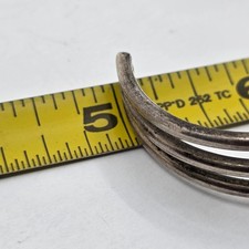 Old Rare Fred Harvey Tourist Era Sterling Silver Hand Tooled Navajo Cuff Bracele - Additional view 6