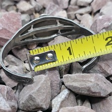 Early Old Vintage Fred Harvey Era Sterling Silver Turquoise Cuff Bracelet - Additional view 6