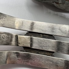 Vintage TRIPLE SHANK 7-STONE TURQUOISE FRED HARVEY ERA cuff bracelet 7