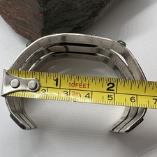 Vintage TRIPLE SHANK 7-STONE TURQUOISE FRED HARVEY ERA cuff bracelet 7