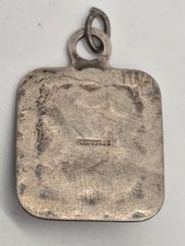 Vtg Fred Harvey Era Thunderbird Tab Turquoise Sterling Silver 1