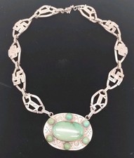 Vintage OLD PAWN Native American Handmade Silver Necklace Fred Harvey Era? - Additional view 1