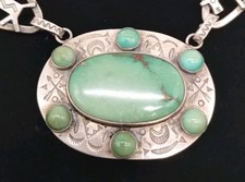 Vintage OLD PAWN Native American Handmade Silver Necklace Fred Harvey Era? - Additional view 2