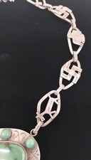 Vintage OLD PAWN Native American Handmade Silver Necklace Fred Harvey Era? - Additional view 3