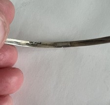 Vintage Sterling Silver Fred Harvey  Navajo Stamped Carinated Bangle BRACELET - Additional view 4