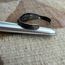 VTG Fred Harvey Era Navajo Double Thunderbird Turquoise Cuff Sterling Bracelet - Additional view 4