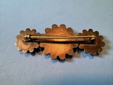 Vintage southwestern Silver Fred Harvey Era Turquoise Satellite Orb Pin Brooch - Additional view 1