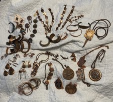 Vintage Southwestern Copper Jewelry Bennett Bolo Renoir Fred Harvey Bell Trading - Additional view 14