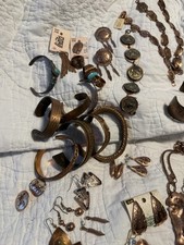 Vintage Southwestern Copper Jewelry Bennett Bolo Renoir Fred Harvey Bell Trading - Additional view 8