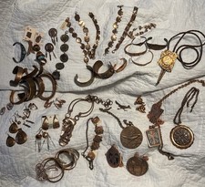 Vintage Southwestern Copper Jewelry Bennett Bolo Renoir Fred Harvey Bell Trading