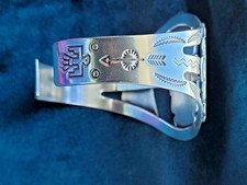 Bell Trading Post Cuff Bracelet, Sterling Silver Turquoise Fred Harvey Southwest - Additional view 2