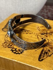 Fred Harvey era sterling silver turquoise cuff bracelet - 7 Inch - Additional view 3