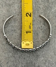 Vintage FRED HARVEY Maisels Navajo Snake eye Turquoise Sterling  Bracelet 6.9 in - Additional view 13